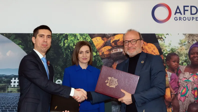 Rémy Rioux, Directeur général de l'AFD et Maia Sandu, Présidente de la République de Moldavie
