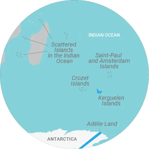 map The French Southern and Antarctic Lands 