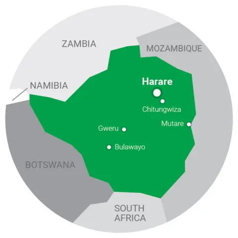 map Zimbabwe